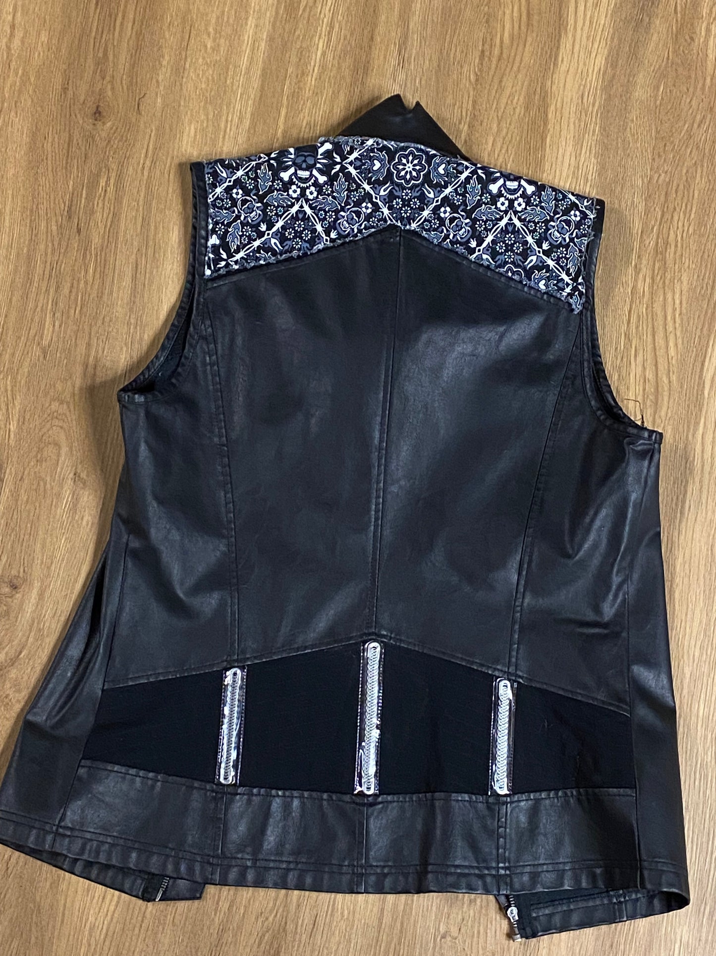 Purgatory Custom Clothing Black/White Skull Vest