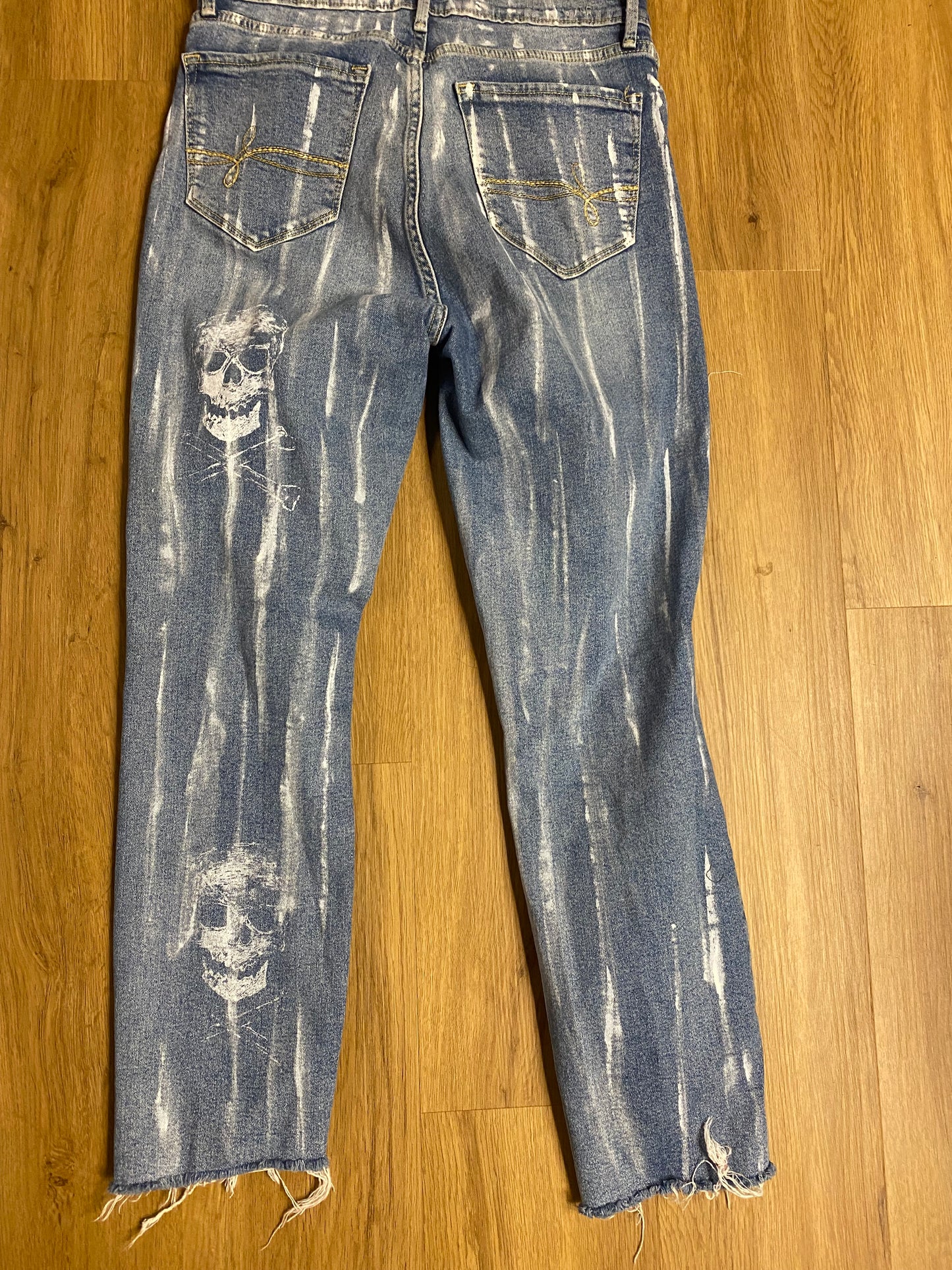 Purgatory Custom Clothing ripped skulls jeans