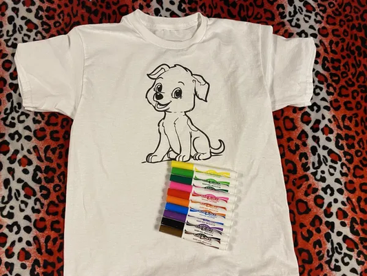 Exit 12 Kids Puppy Shirt with Washable Markers